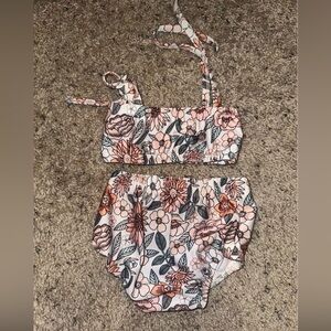 Floral toddler 2 piece bikini